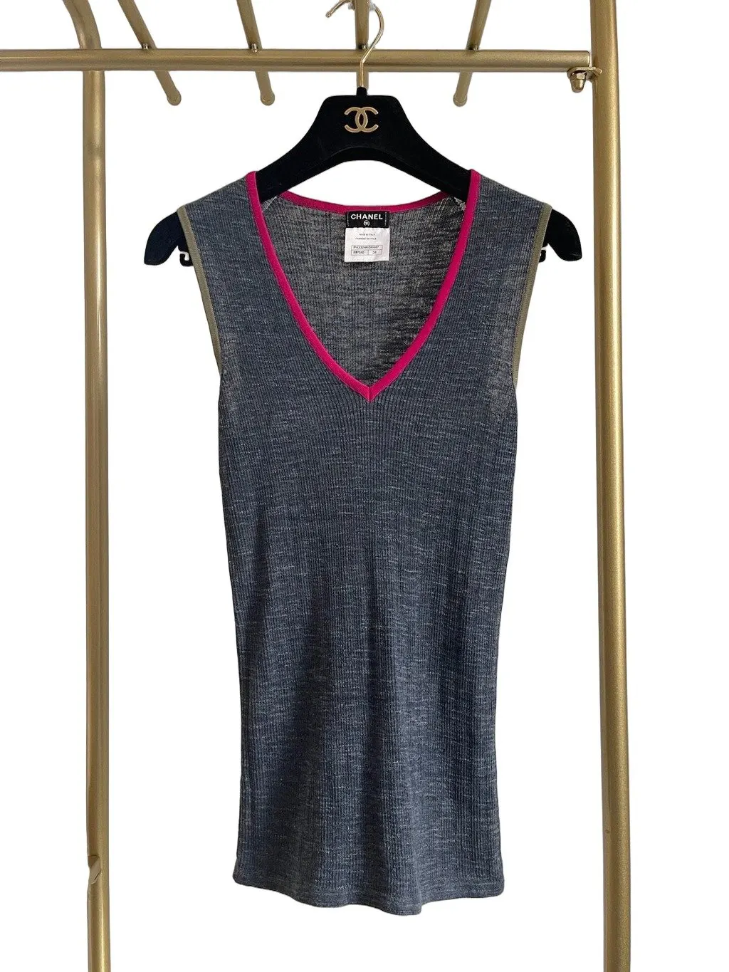 Chanel Wool Top MultiColor Wool Very good - Front View