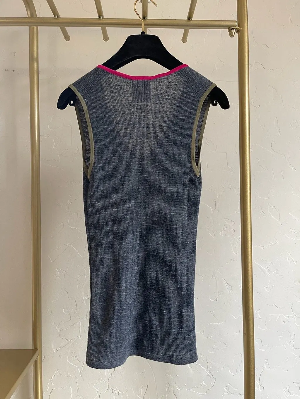 Chanel Wool Top MultiColor Wool Very good - Back View