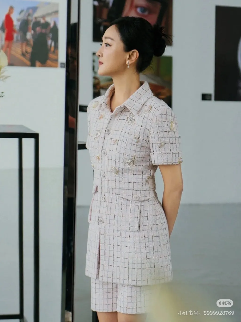 Chanel 25C Pink Tweed Dress Pink Tweed Very good - Box View