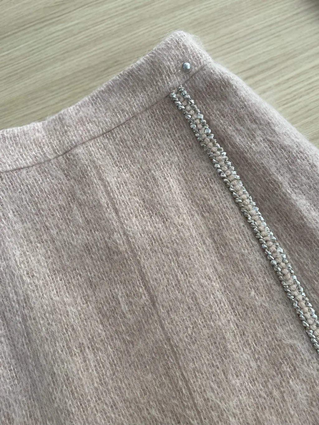 Chanel 17K Pink Tweed Skirt Pink Tweed Very good - Model View