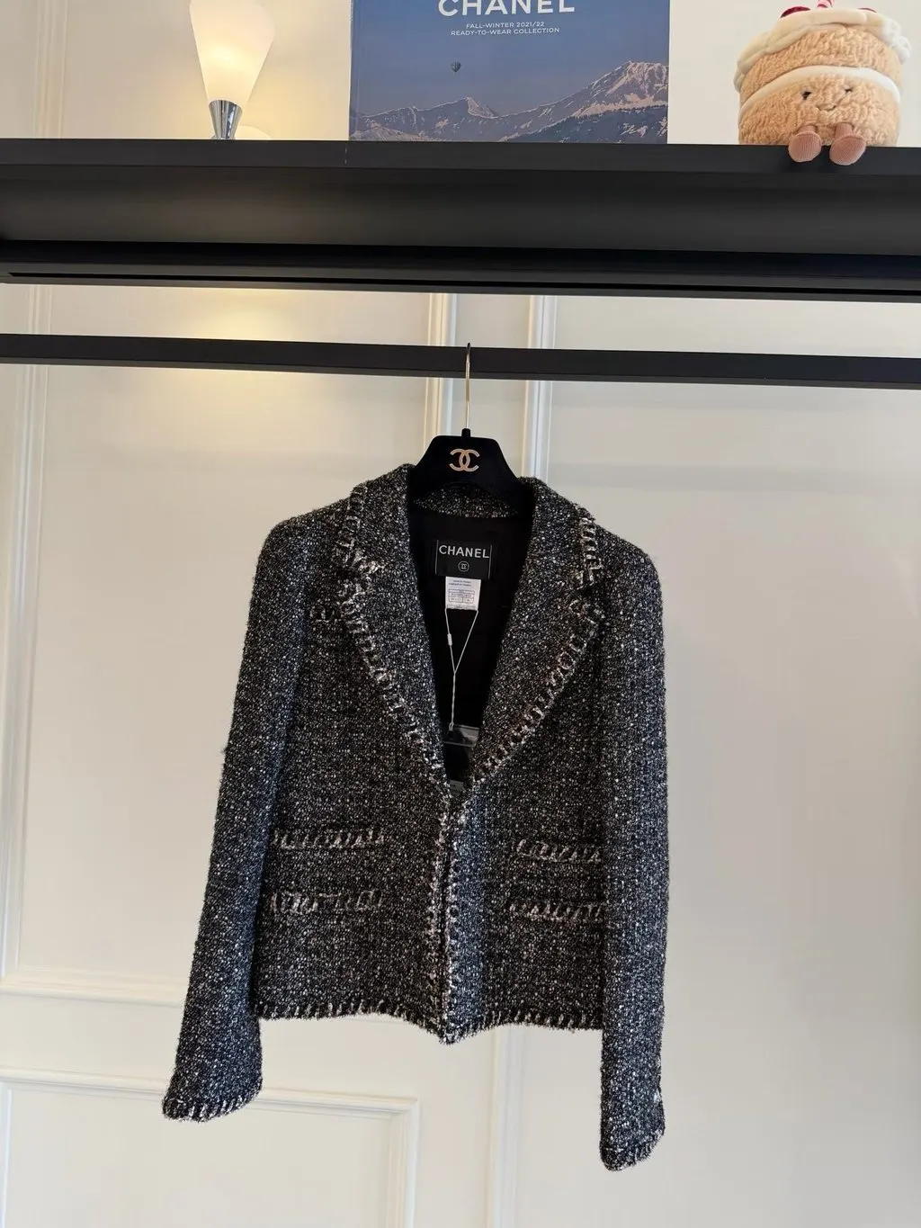 Chanel Brown Tweed Jacket Brown Tweed Very good - Back View