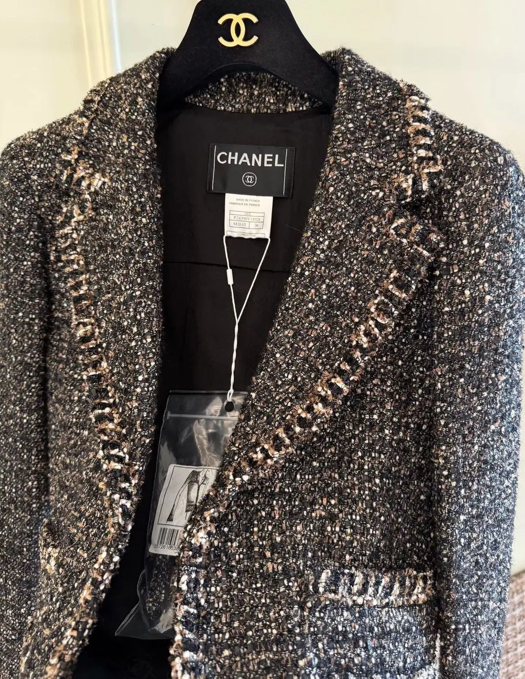 Chanel Brown Tweed Jacket Brown Tweed Very good - Inside View