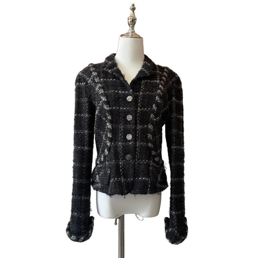 Chanel Tweed Jacket MultiColor Tweed Very good - Front View