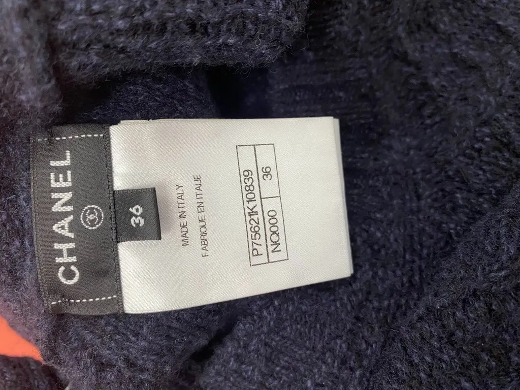 Chanel 23B Navy Cashmere Knitwear Navy Cashmere Very good - Inside View