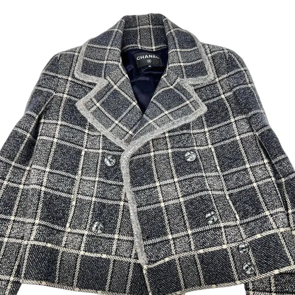 Chanel Grey Tweed Jacket Grey Tweed Very good - Front View