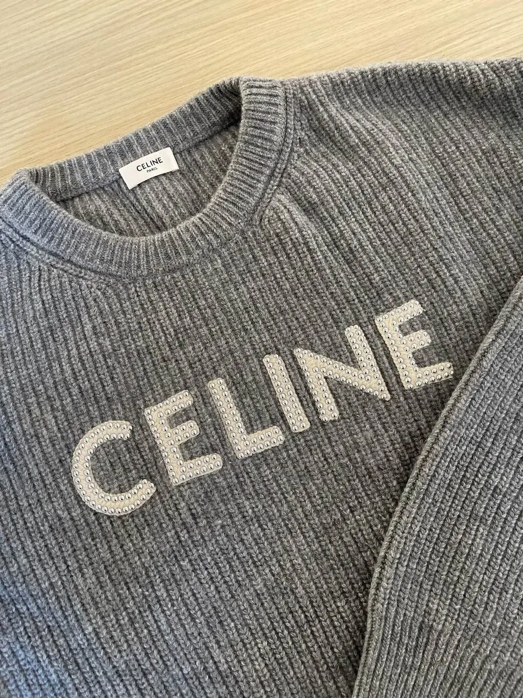 Celine Grey Wool Knitwear Grey Wool Very good - Model View