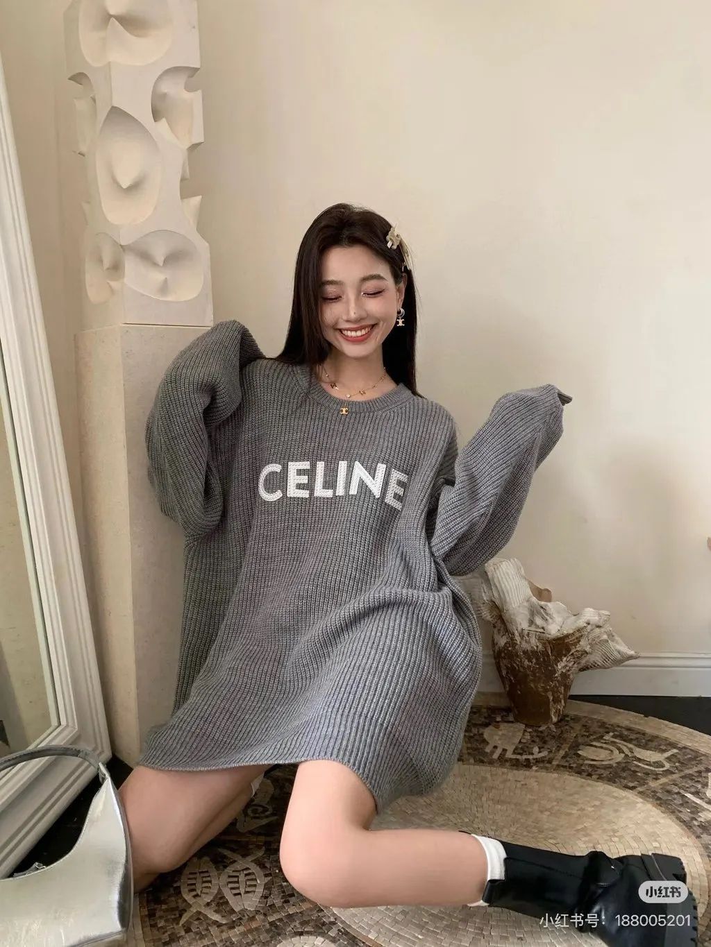 Celine Grey Wool Knitwear Grey Wool Very good - Box View