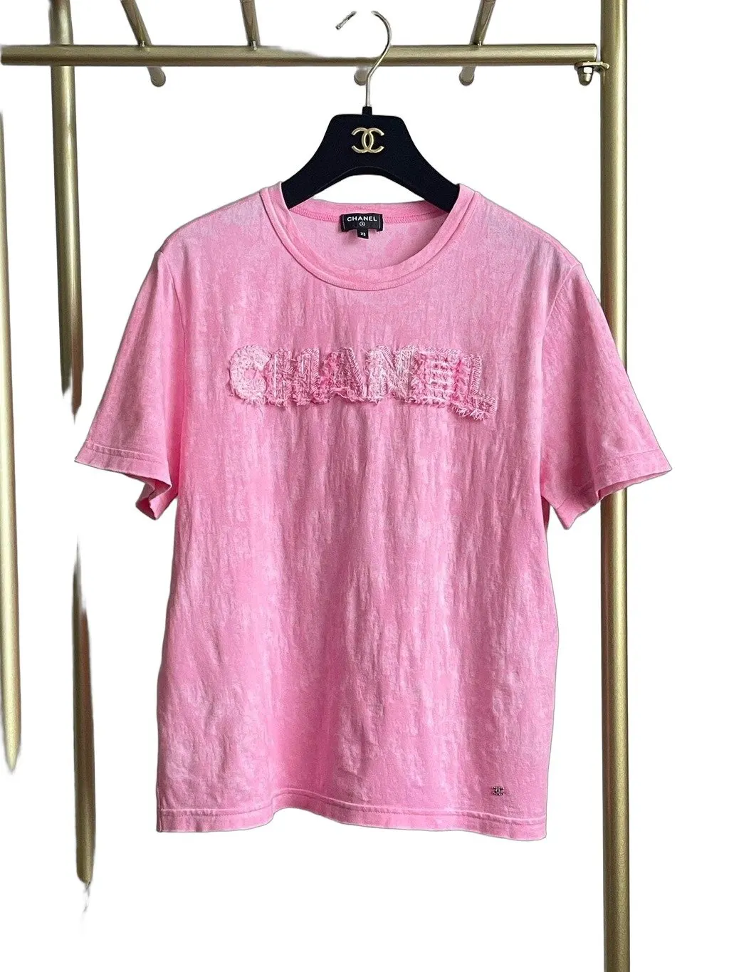 Chanel 23P Pink Cotton Top Pink Cotton Very good - Front View