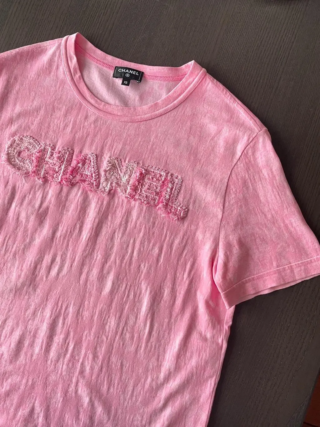 Chanel 23P Pink Cotton Top Pink Cotton Very good - Model View
