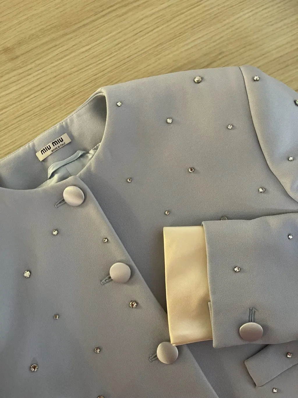 Miu Miu Blue Polyester Jacket Blue Polyester Very good - Model View
