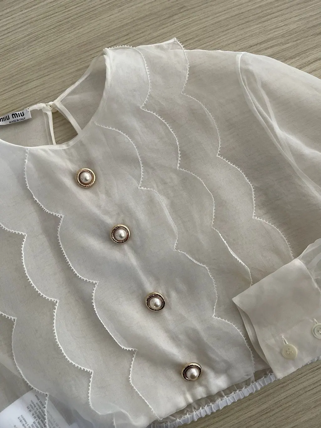 Miu Miu Silk Top MultiColor Silk Very good - Model View