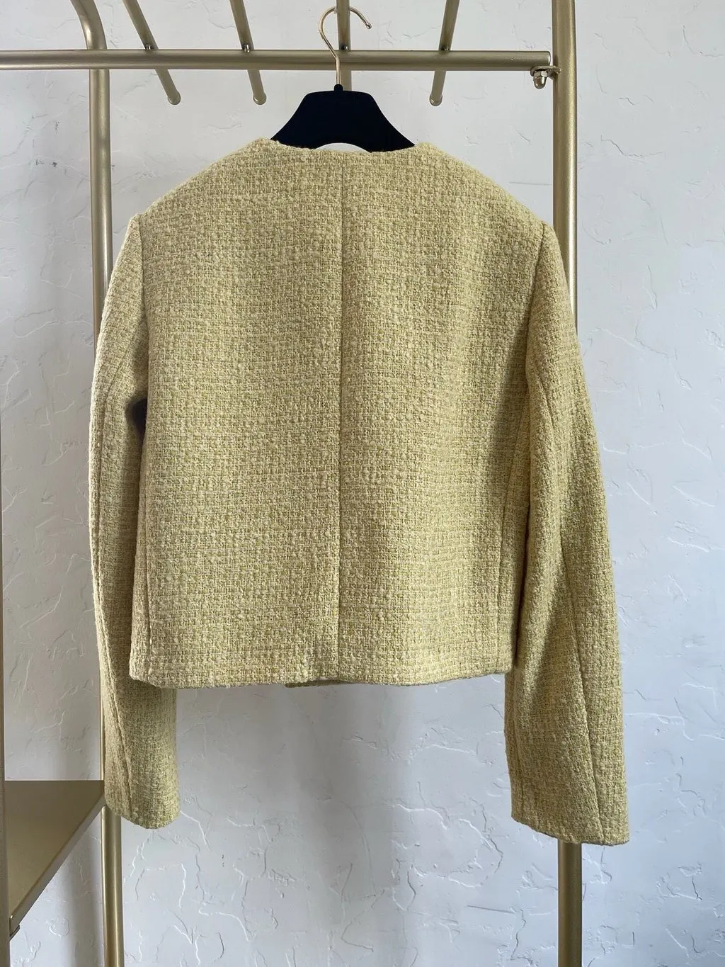 Celine Yellow Tweed Jacket Yellow Tweed Very good - Back View