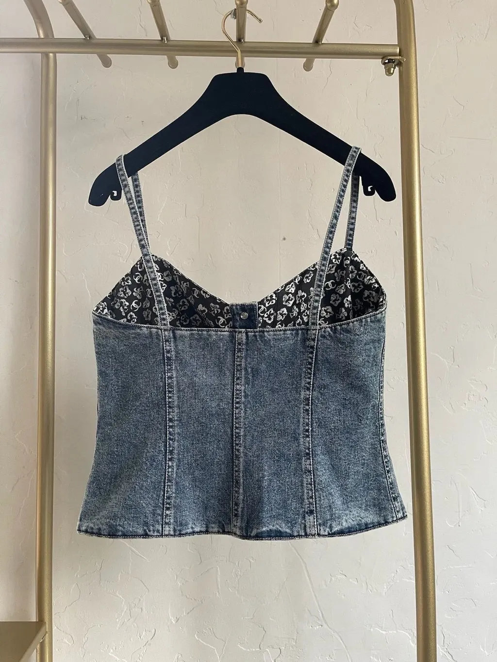 Chanel 25M Coco Beach Denim Top MultiColor Denim Very good - Back View