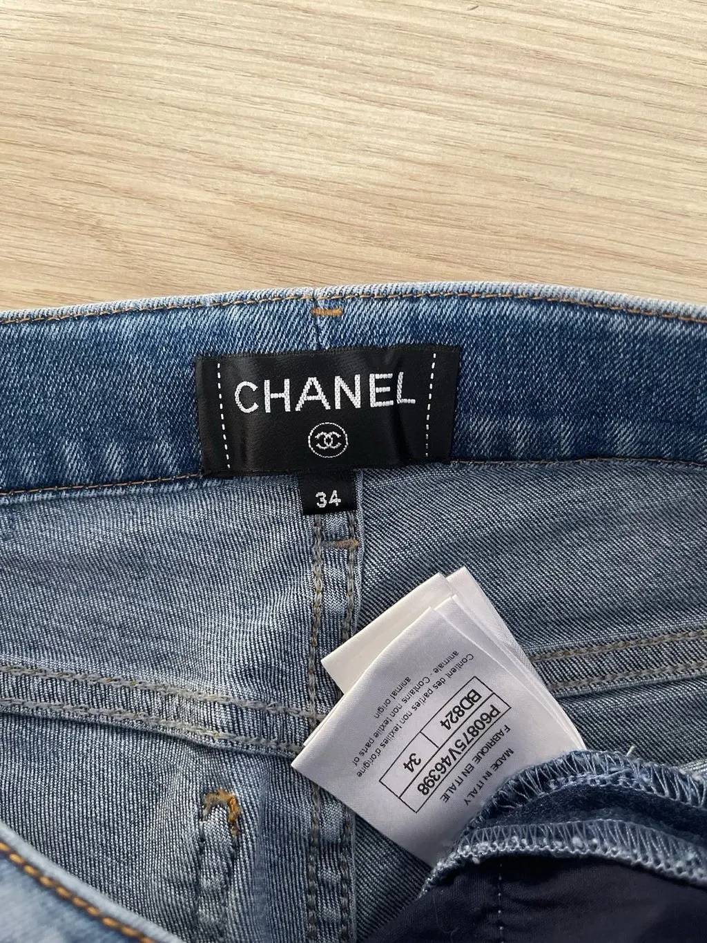 Chanel Denim Jeans MultiColor Denim Very good - Inside View