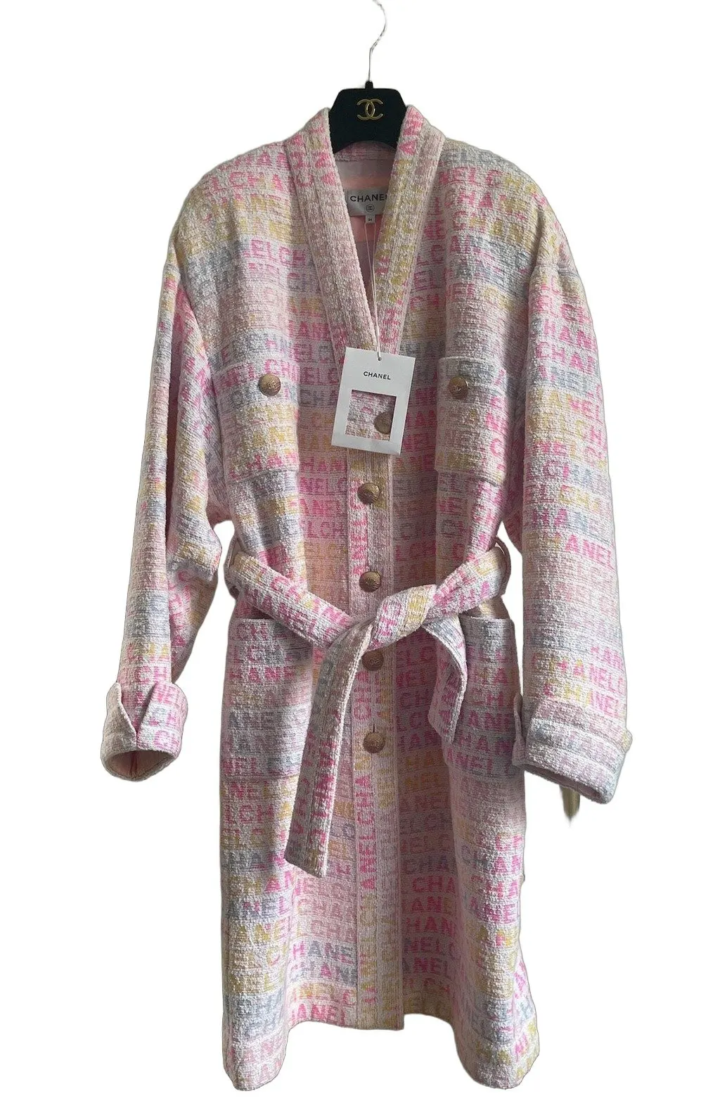Chanel 24C Pink Silk Jacket Pink Silk Never worn, with tag - Front View