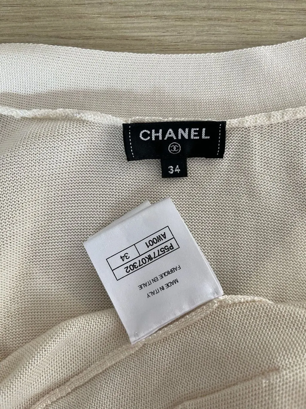 Chanel Cuba Beige Wool Knitwear Beige Wool Very good - Inside View