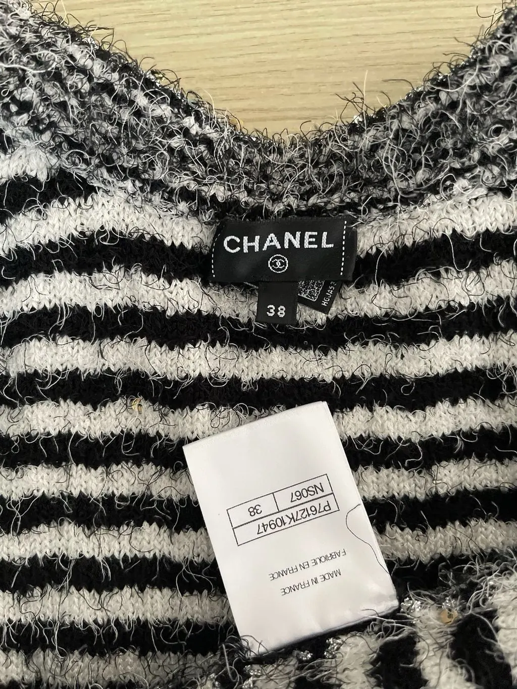 Chanel 24K Silver Embellished Dress Silver Very good - Inside View