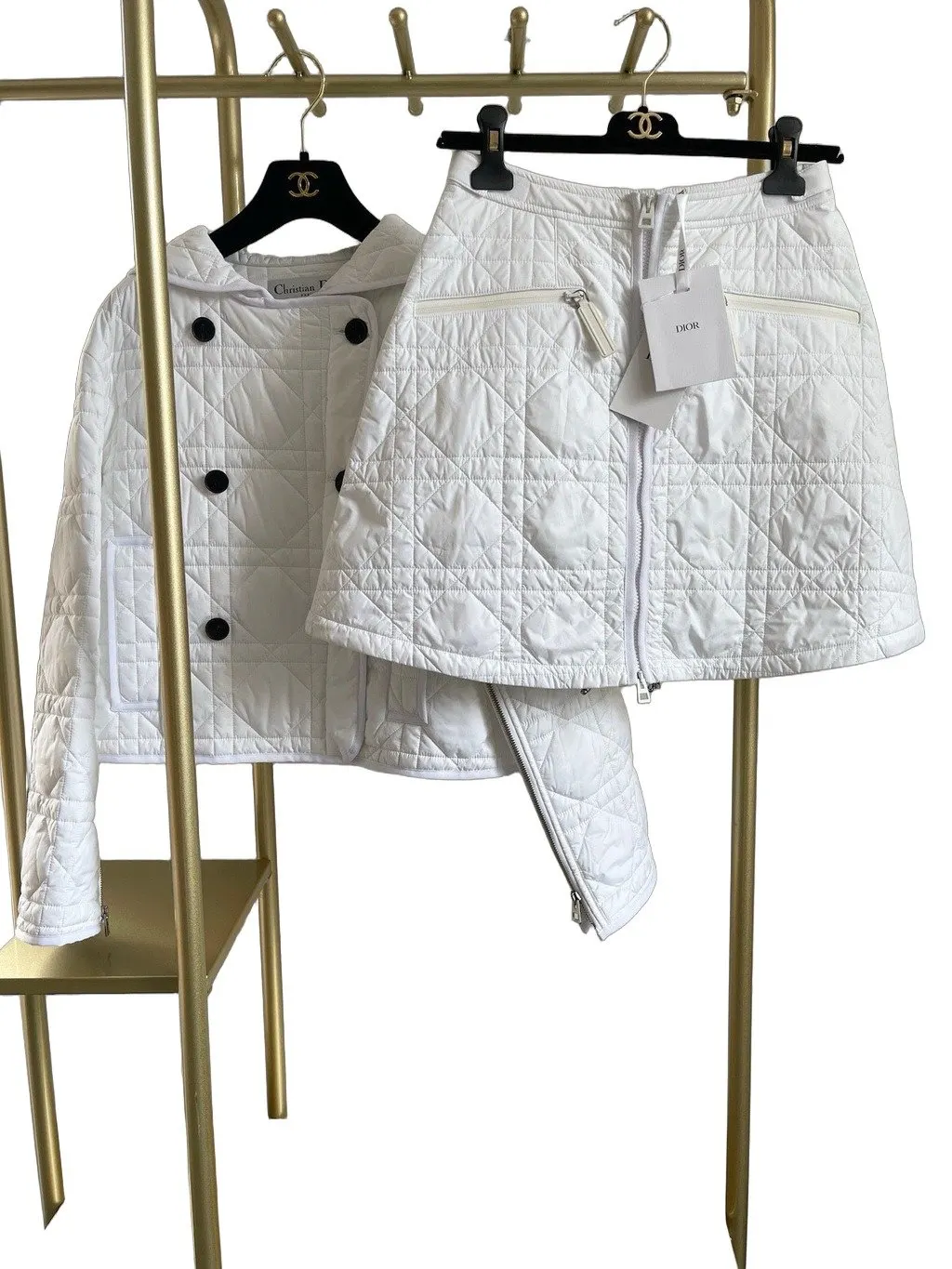 Dior White Wool Skirt White Wool Never worn, with tag - Front View