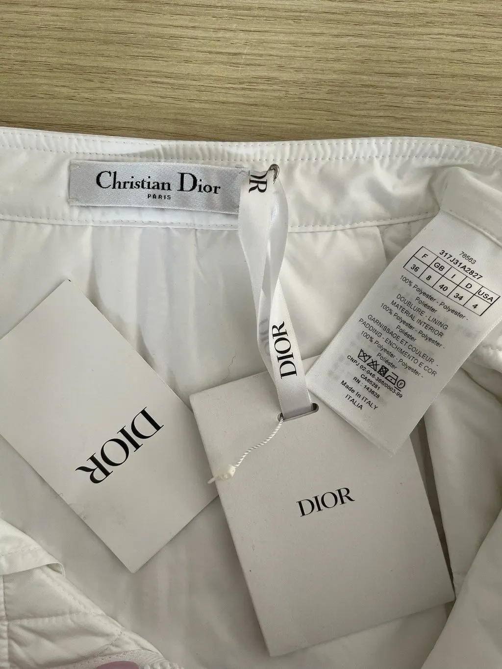 Dior White Wool Skirt White Wool Never worn, with tag - Model View