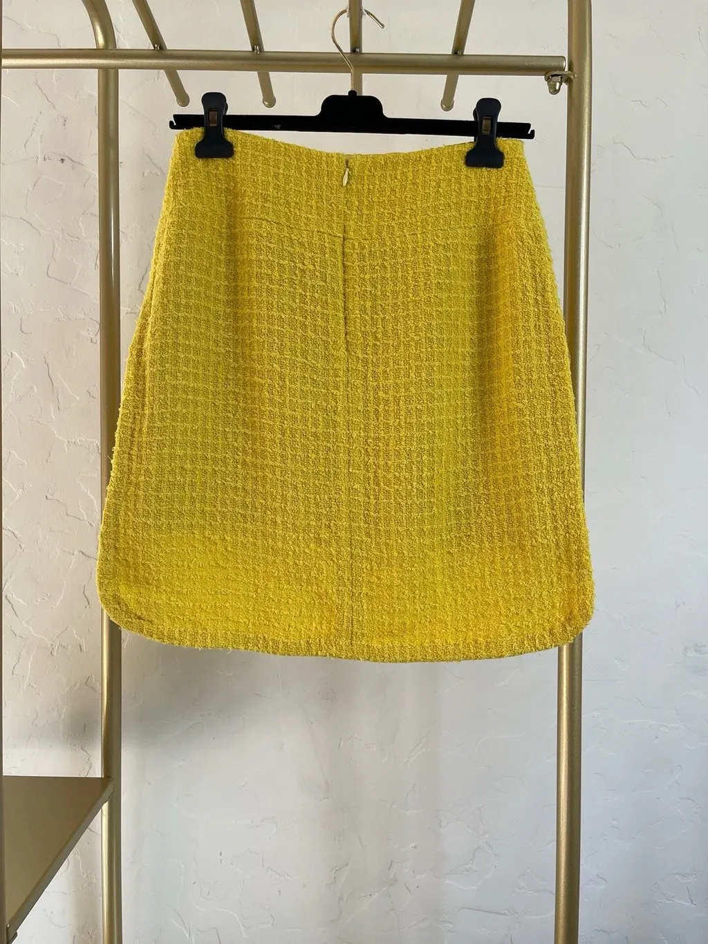 Chanel 22S Yellow Tweed Skirt Yellow Tweed Very good - Inside View