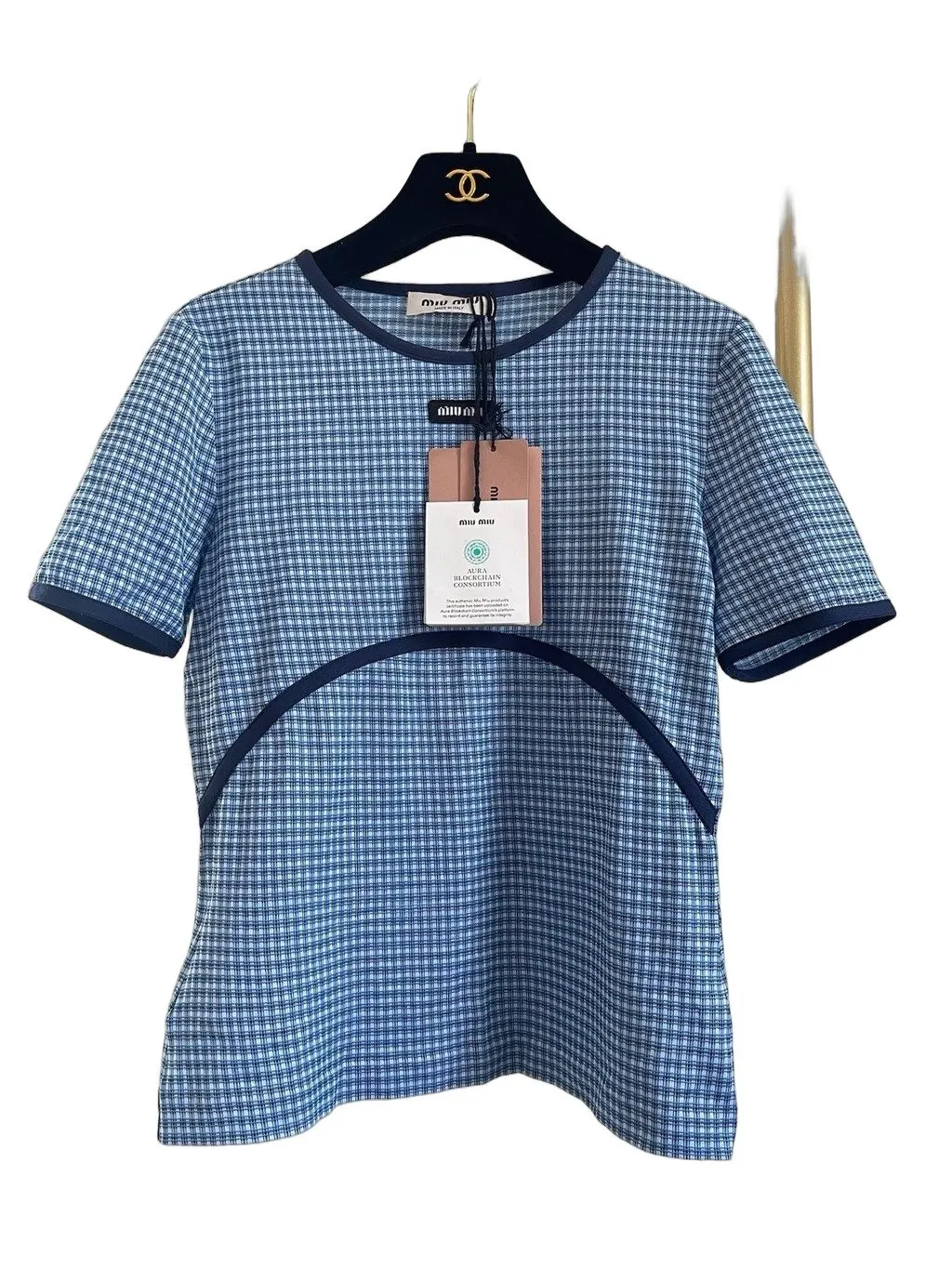 Miu Miu 25SS Blue Wool Knitwear Blue Wool Never worn, with tag - Front View