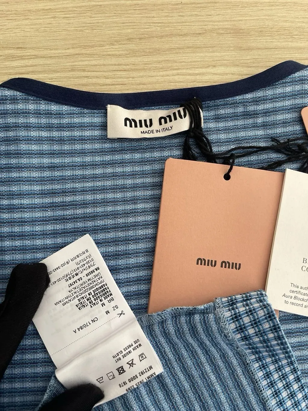 Miu Miu 25SS Blue Wool Knitwear Blue Wool Never worn, with tag - Inside View