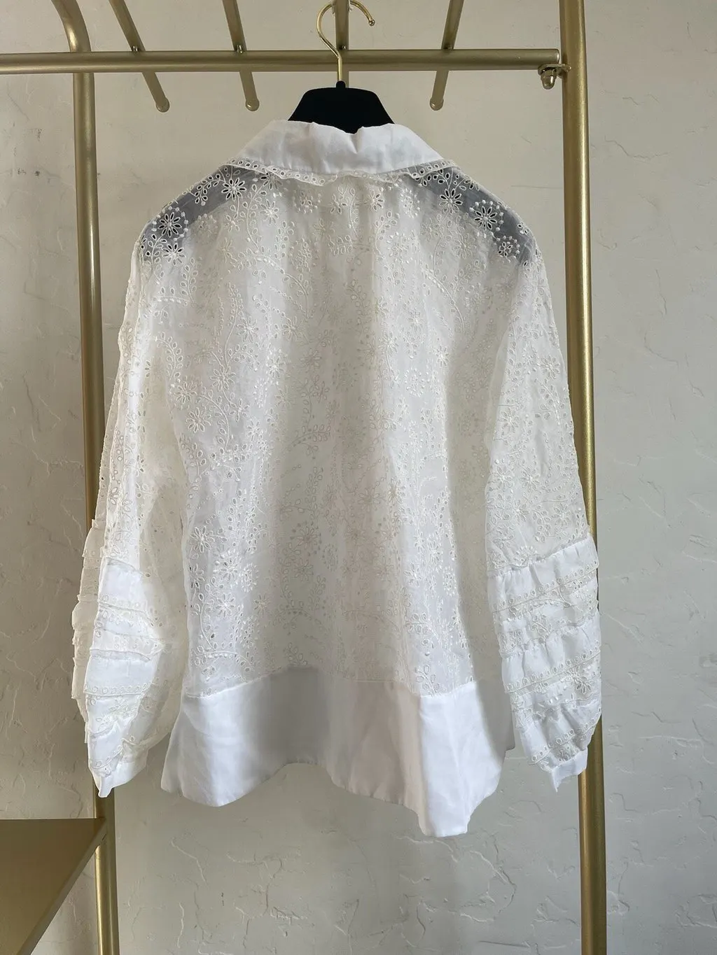Valentino White Cotton Top White Cotton Very good - Back View