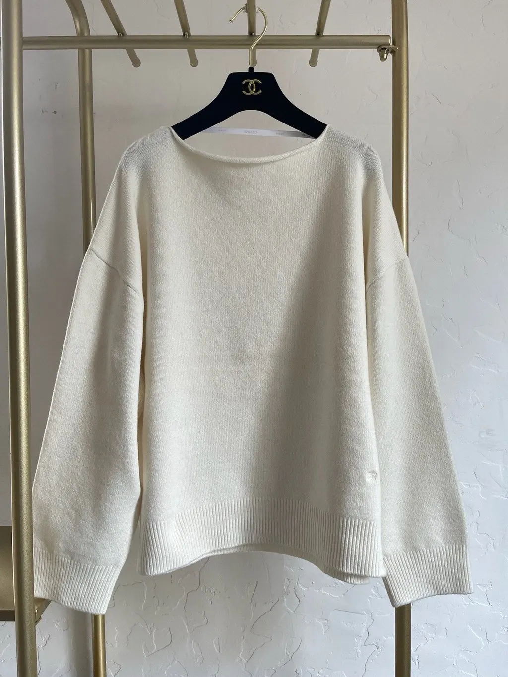 Celine White Wool Knitwear White Wool Very good - Back View