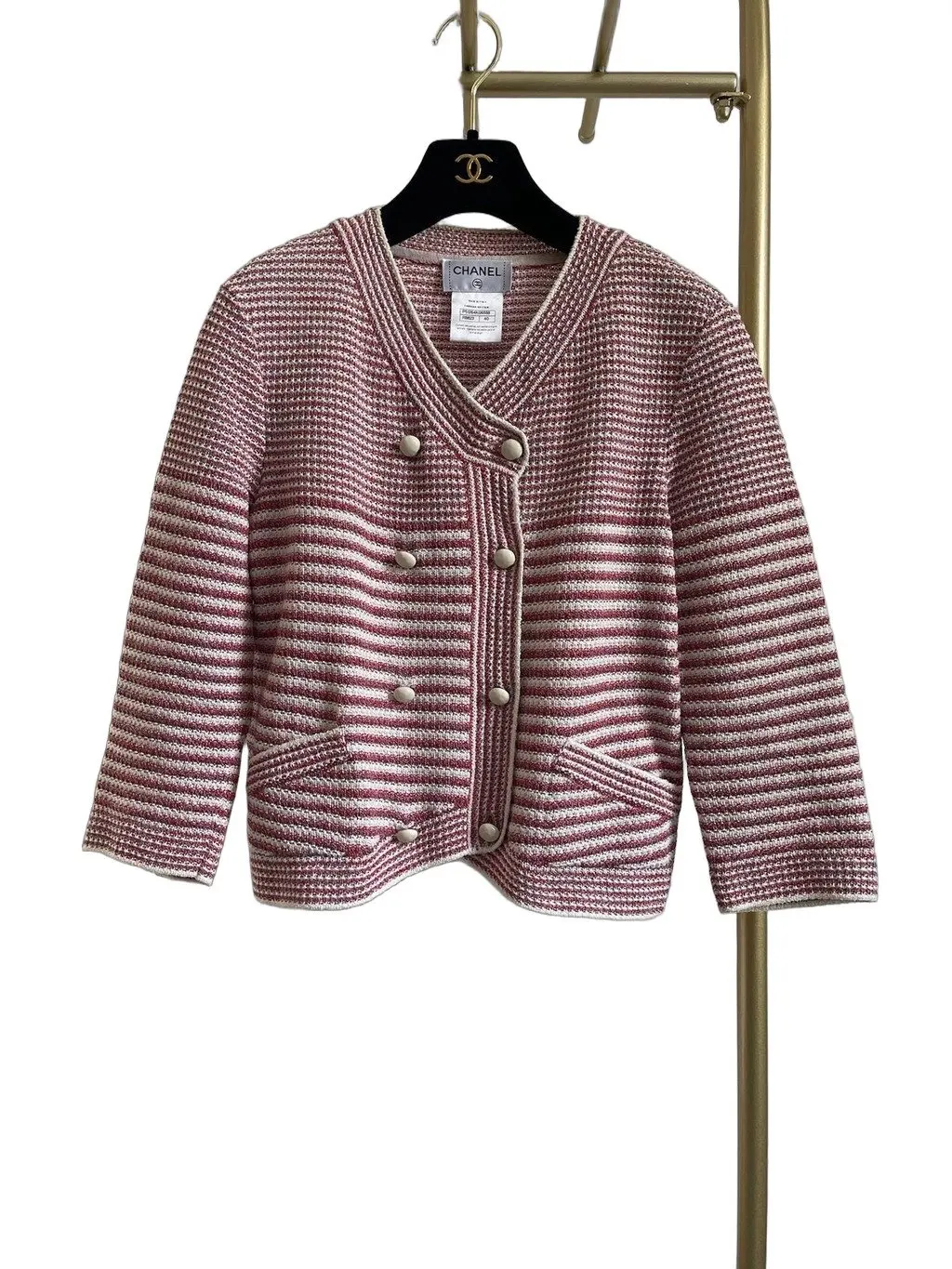 Chanel Tweed Jacket MultiColor Tweed Very good - Front View