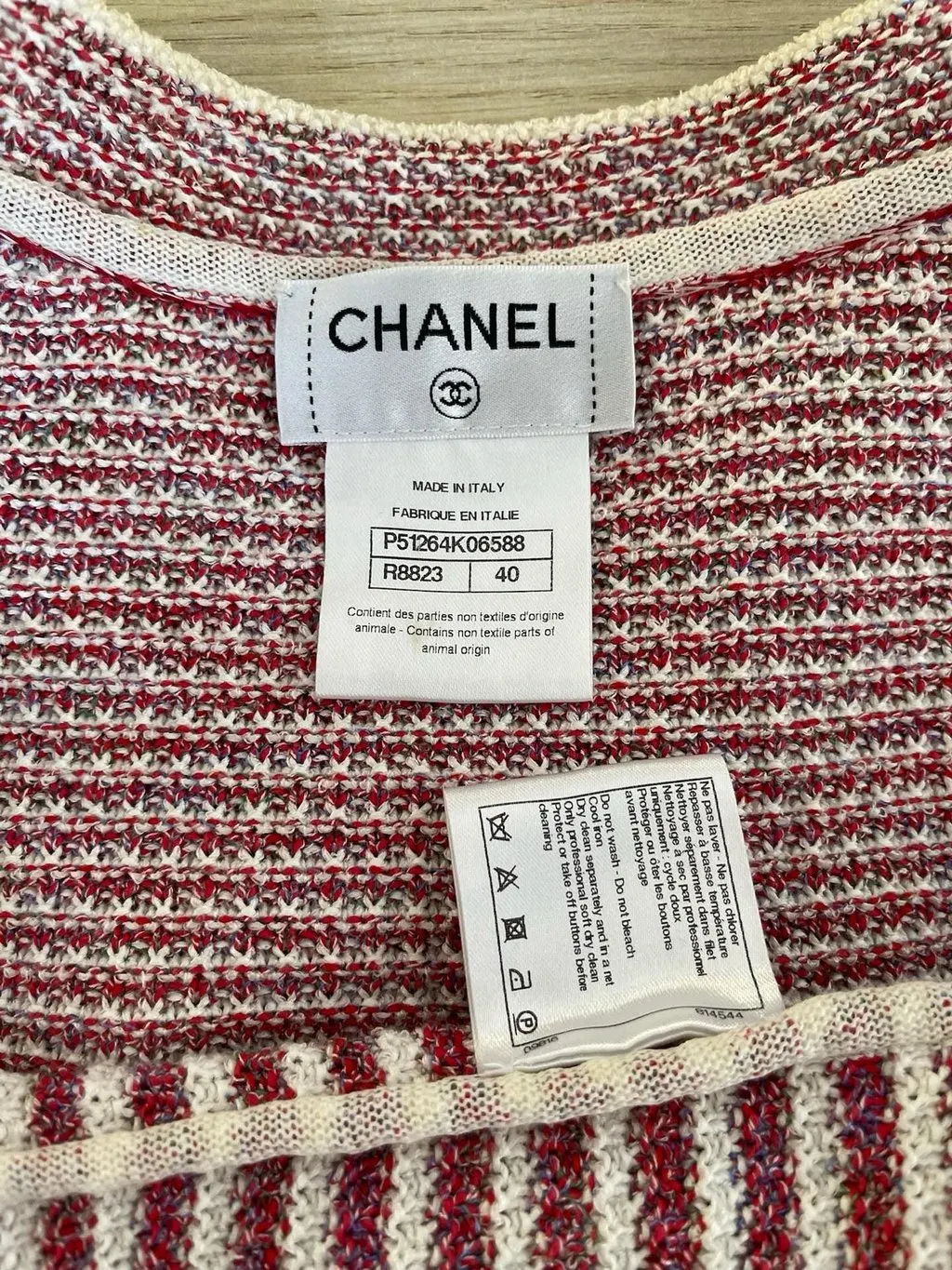 Chanel Tweed Jacket MultiColor Tweed Very good - Inside View