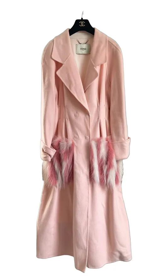 Fendi Beige Cashmere Coat