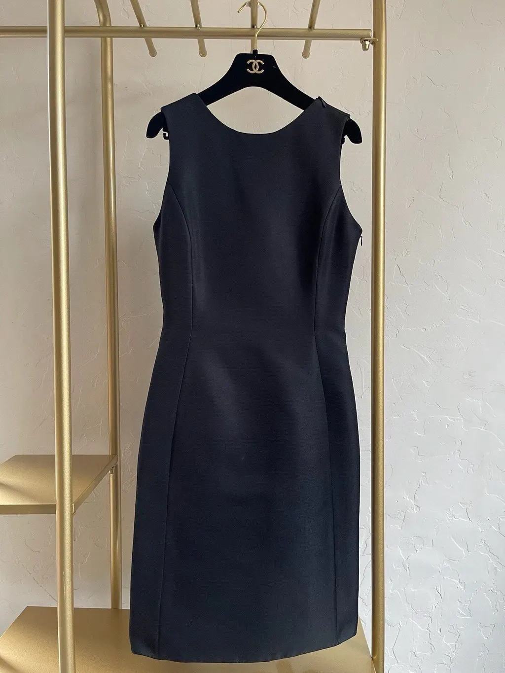 Dior Black Polyester Dress Black Polyester Very good - Back View