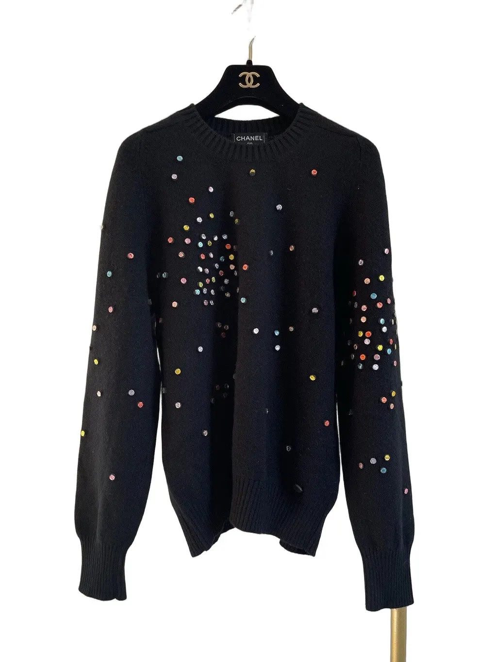 Chanel Black Wool Knitwear Black Wool Very good - Front View
