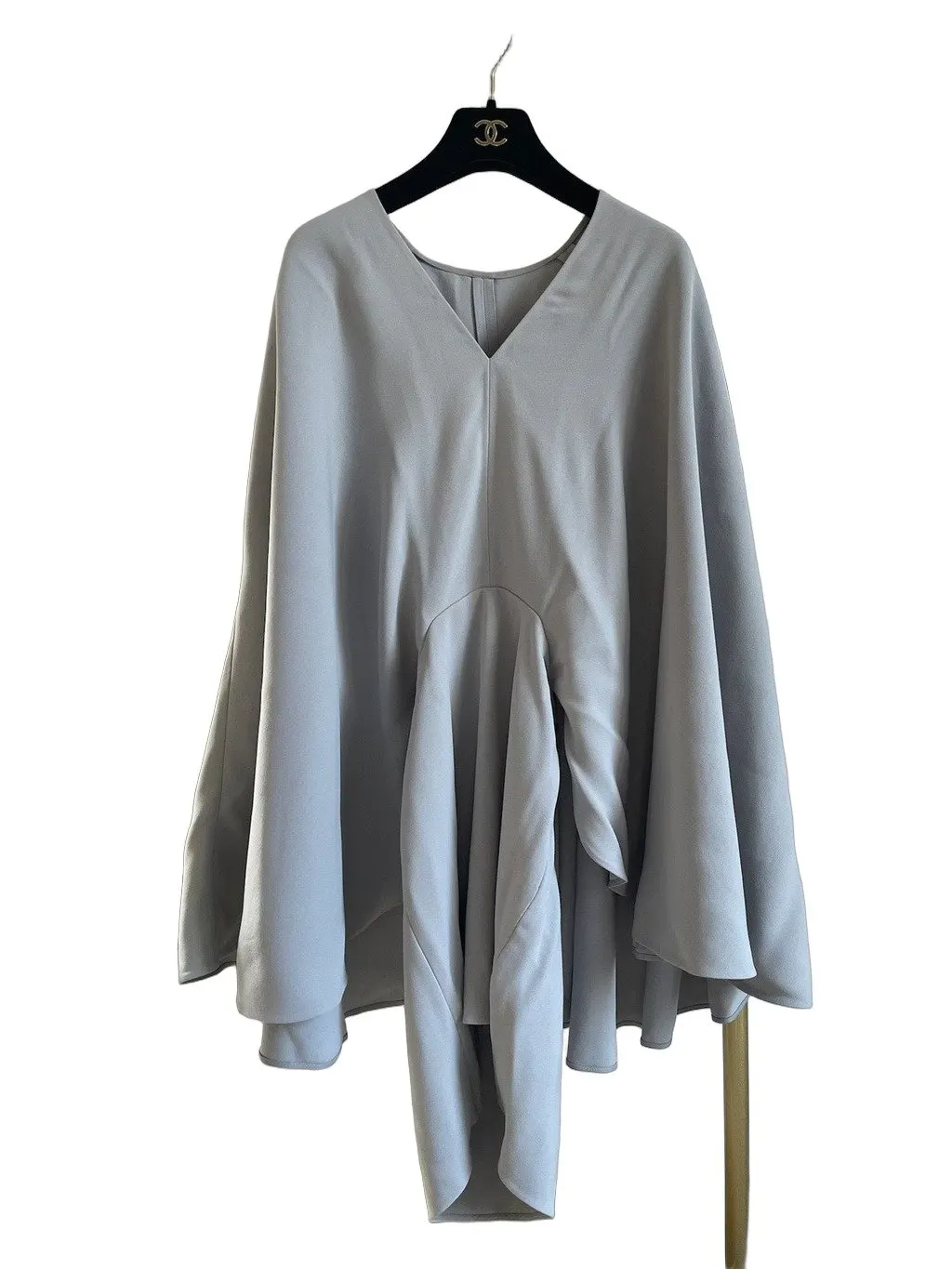 Valentino Grey Wool Dress Grey Wool Very good - Front View