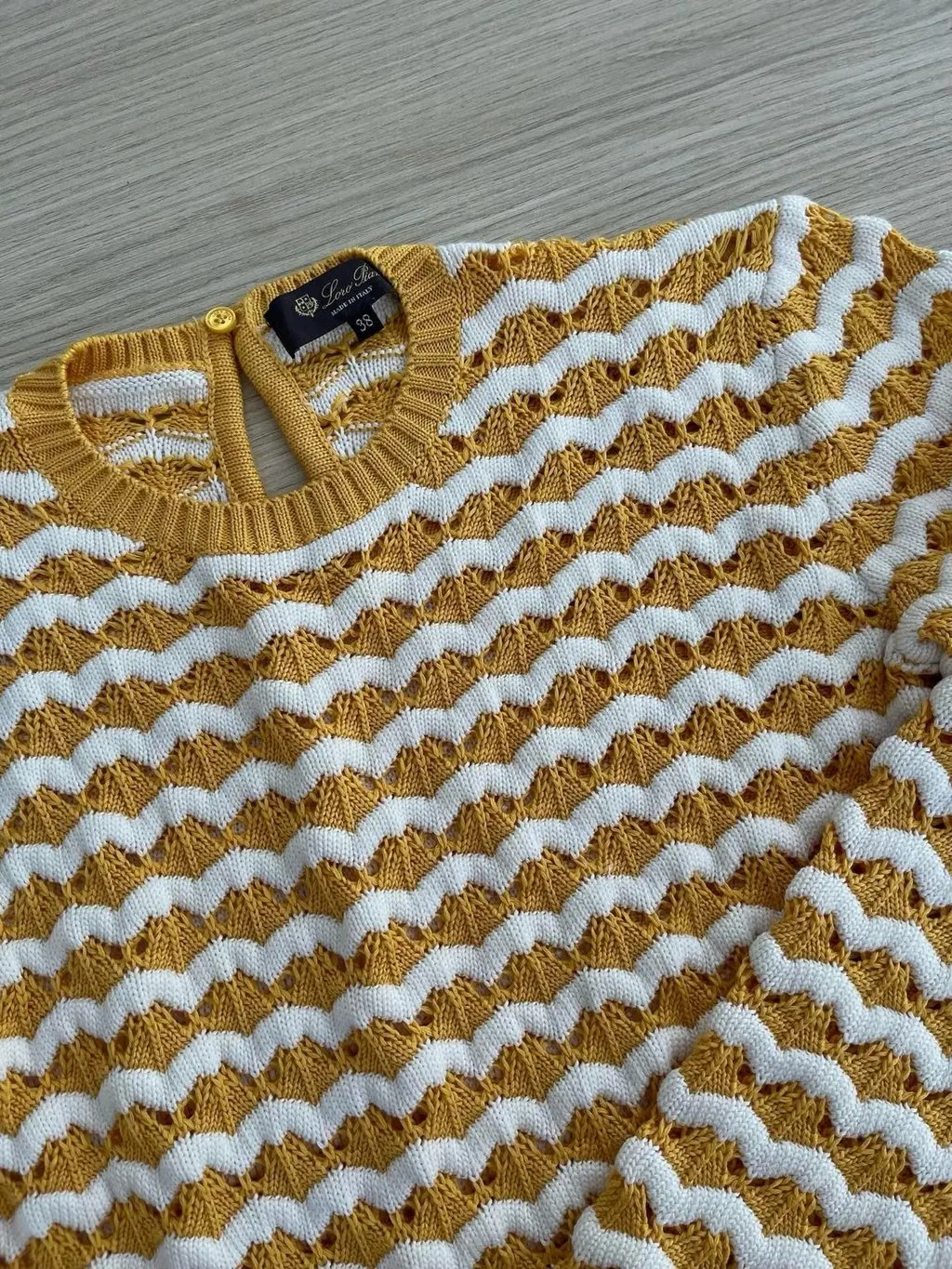 Loro Piana Yellow Cashmere Dress Yellow Cashmere Very good - Inside View