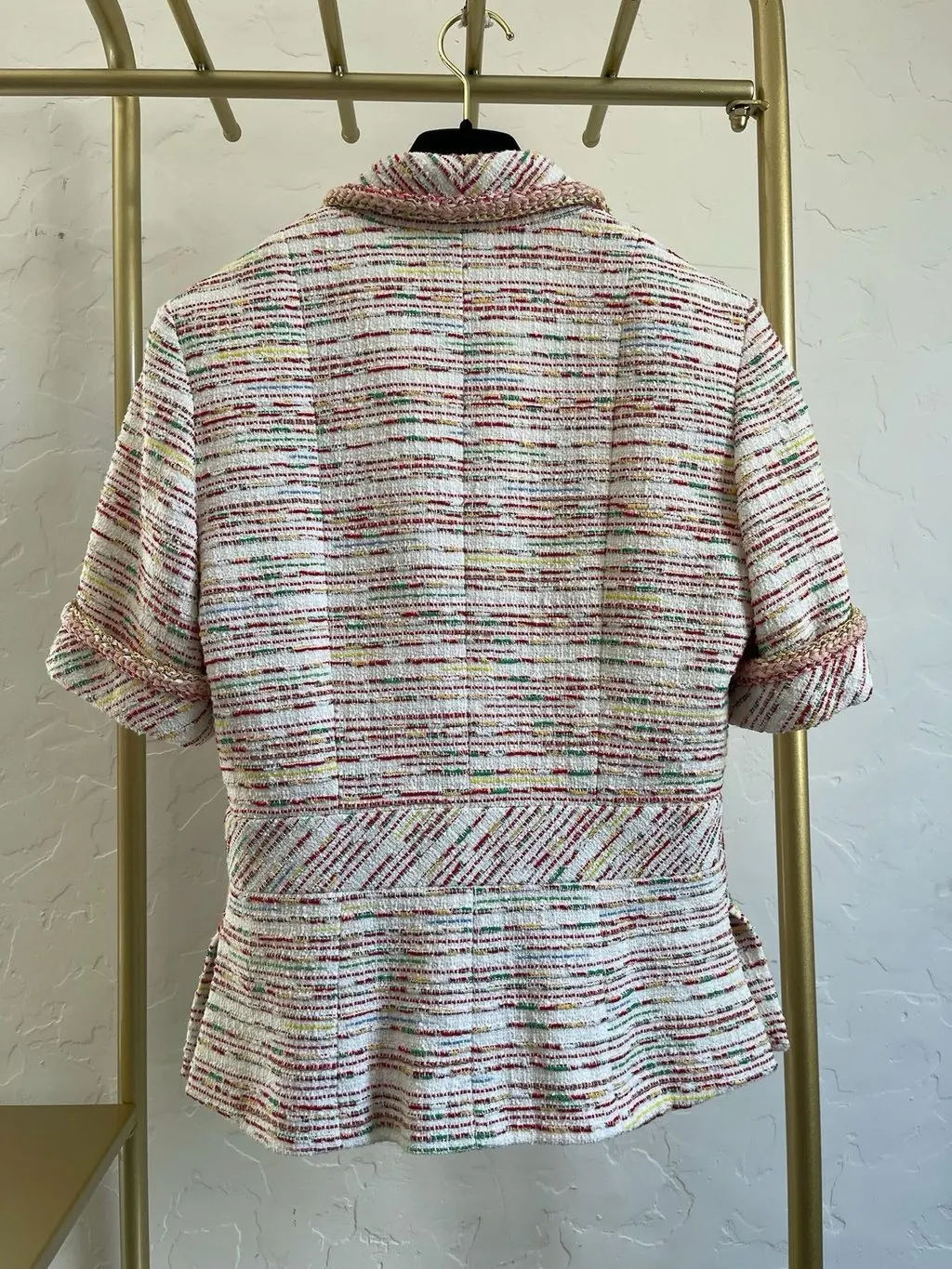 Chanel 19S Tweed Jacket MultiColor Tweed Very good - Back View