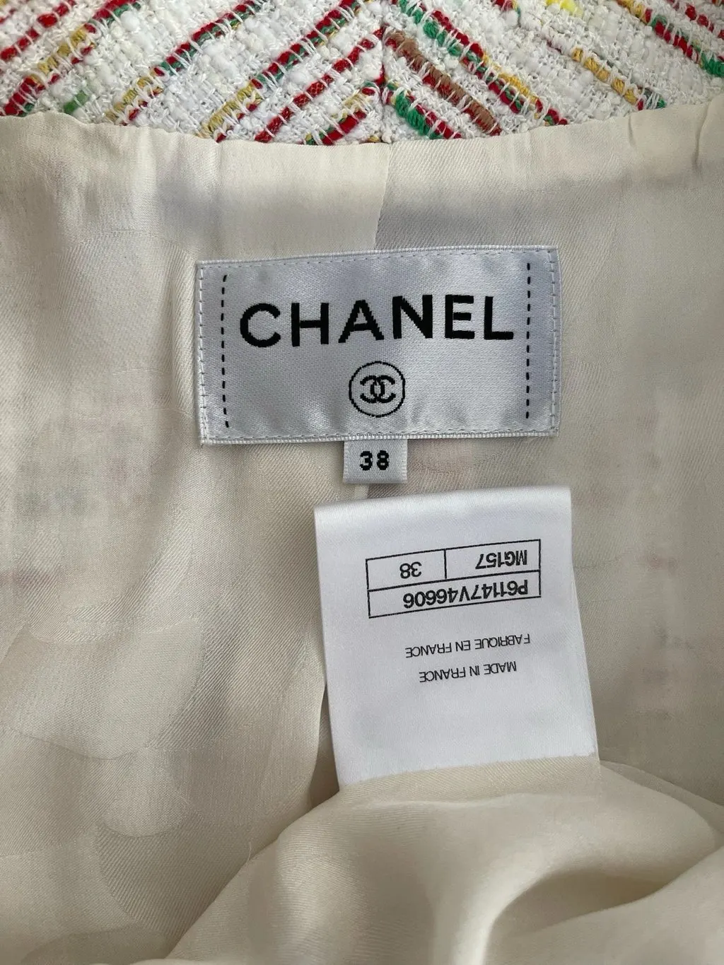Chanel 19S Tweed Jacket MultiColor Tweed Very good - Inside View