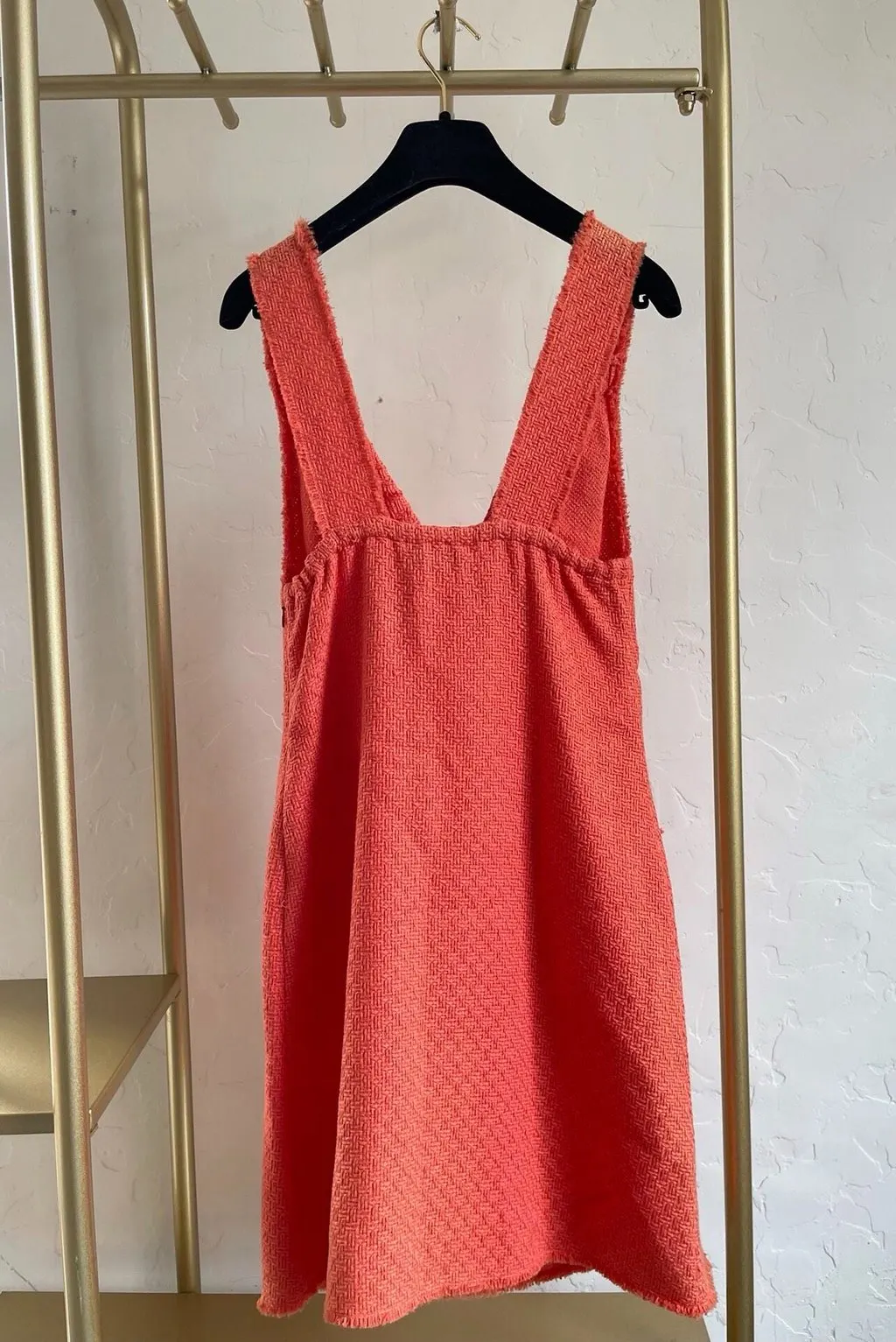 Chanel Orange Viscose Dress Orange Viscose Very good - Back View