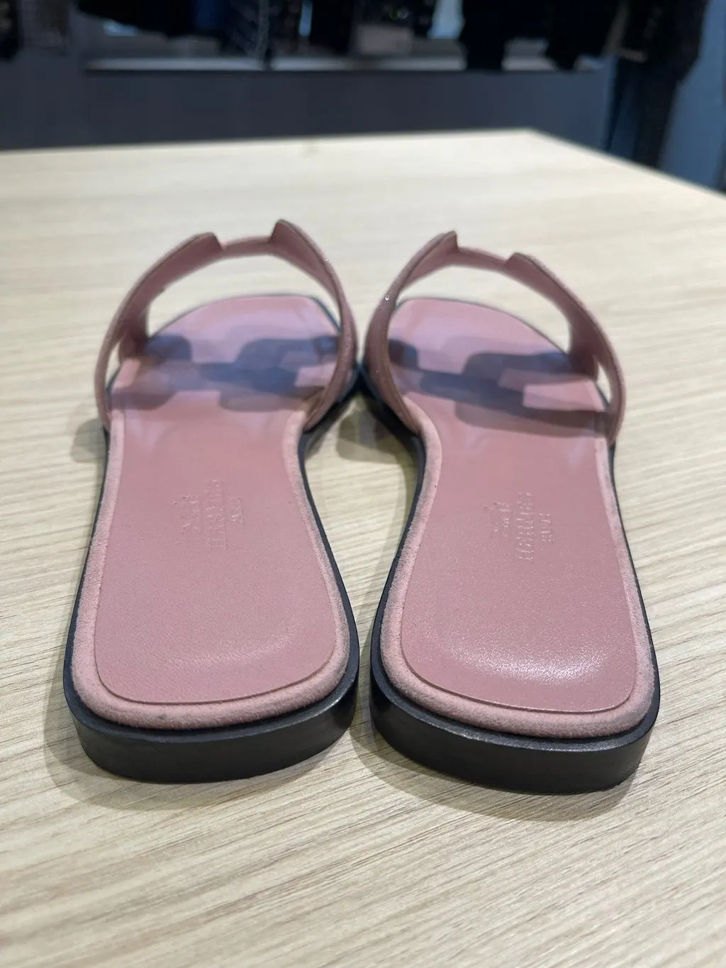 Hermès Pink Glitter Sandals Pink Very good - Box View