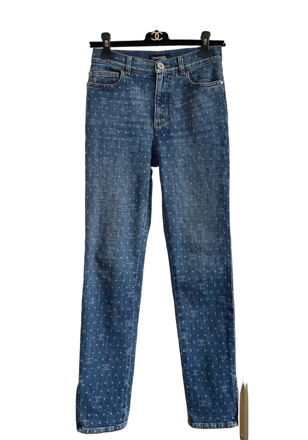 Chanel 23P Blue Denim - Jeans Blue Denim Very good - Front View