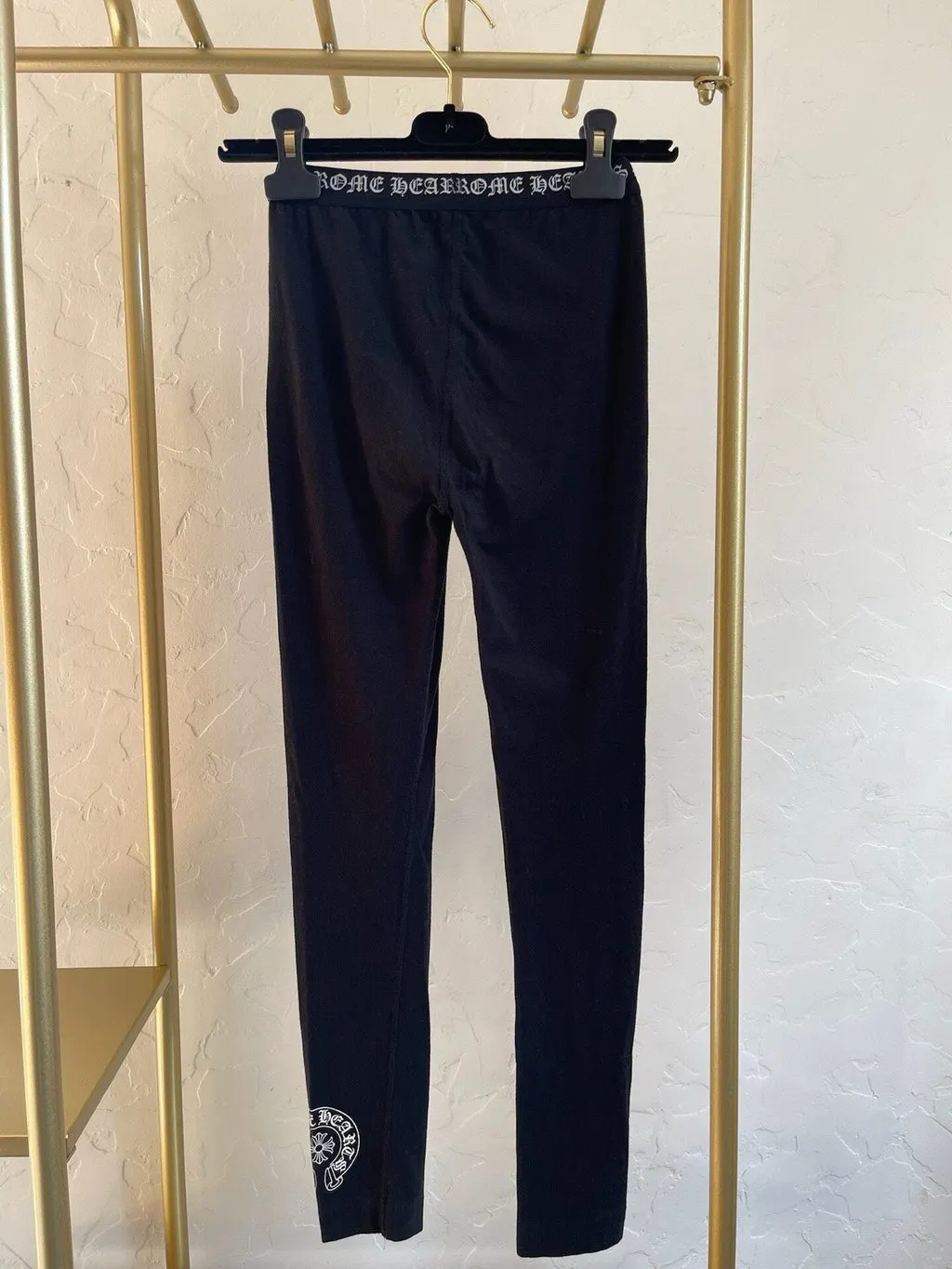 Chrome Hearts Black Spandex Trousers Black Very good - Back View