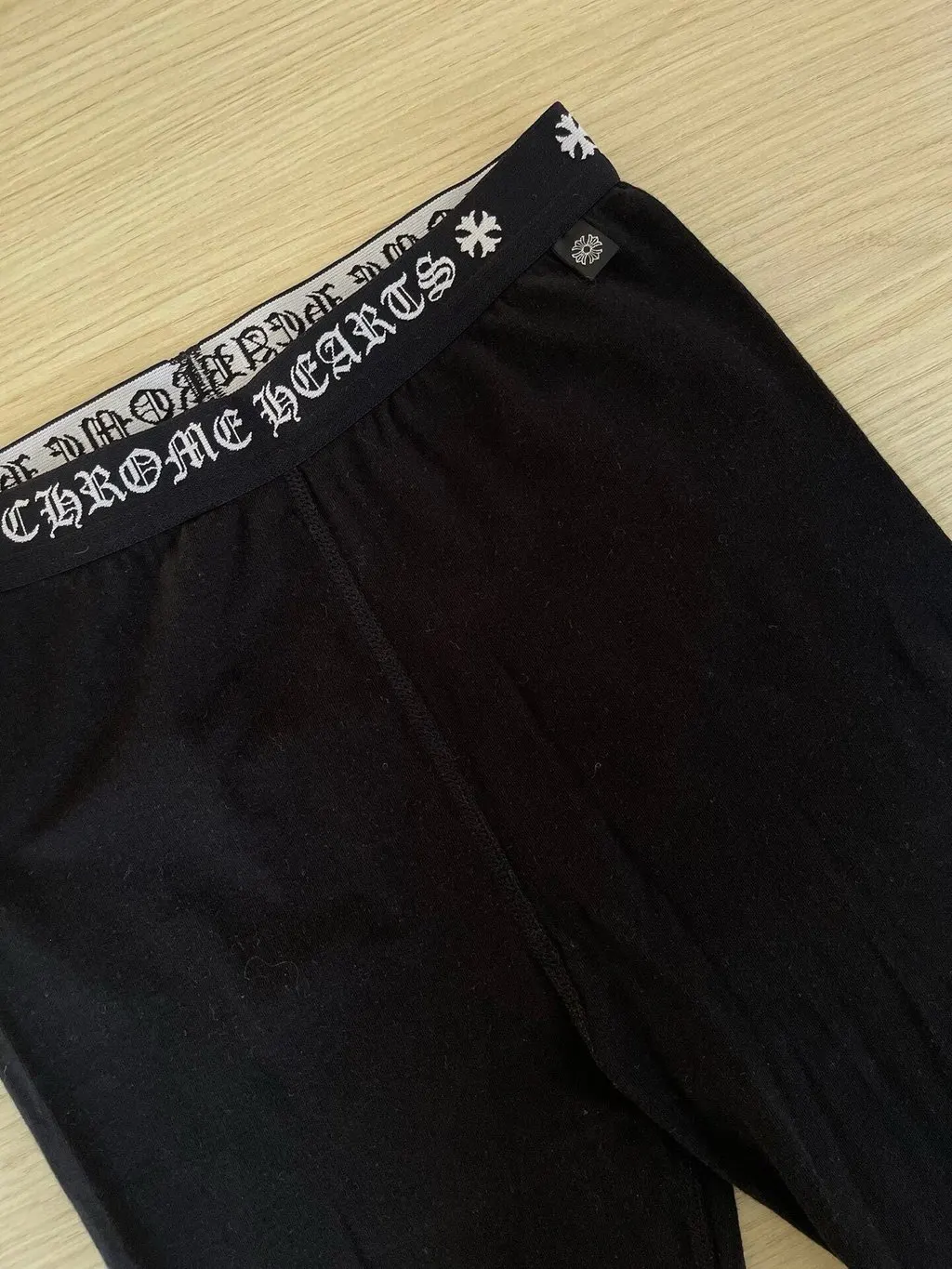 Chrome Hearts Black Spandex Trousers Black Very good - Model View