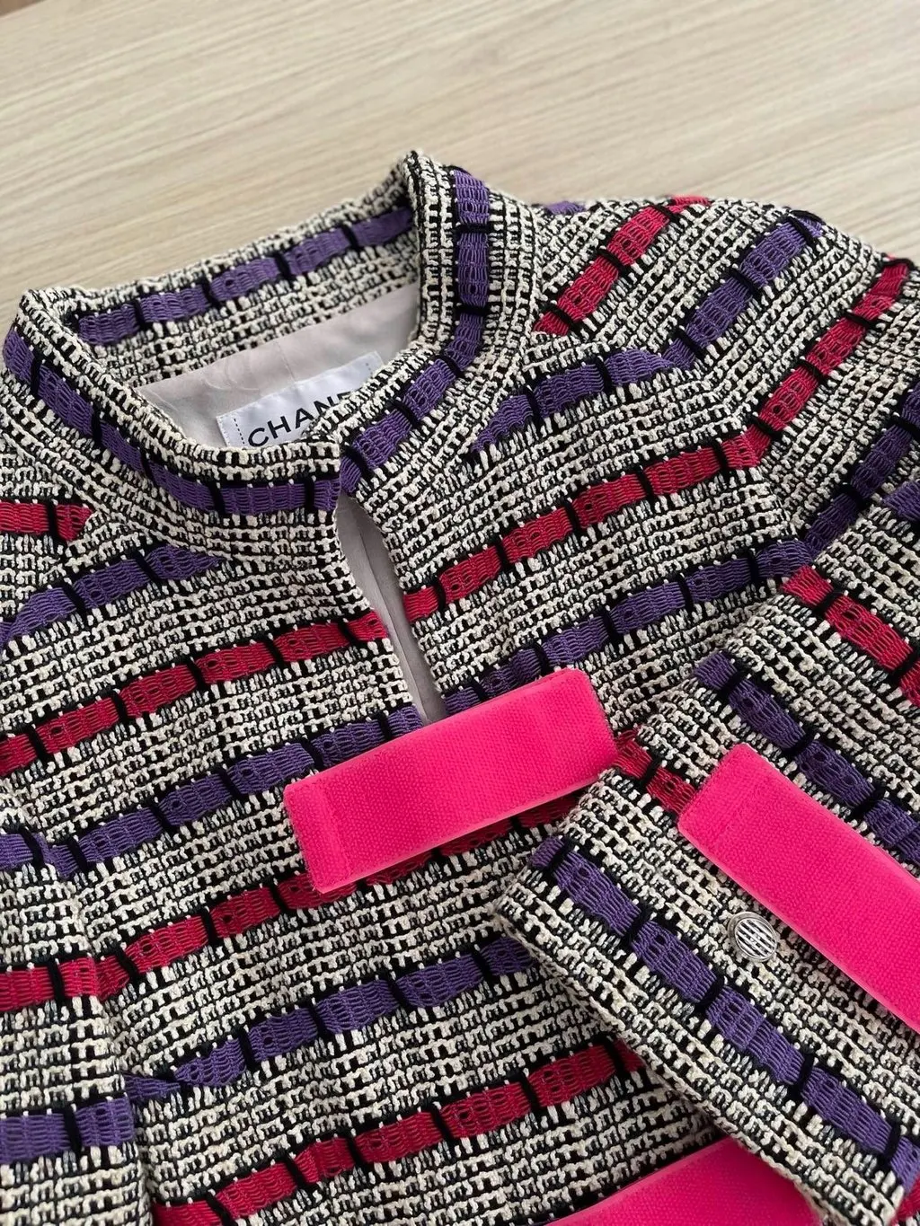 Chanel Ecru Tweed Jacket Ecru Tweed Very good - Box View