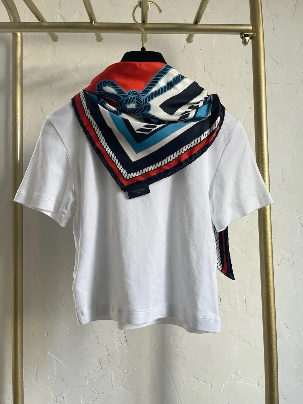 Louis Vuitton White Cotton Top White Cotton Very good - Back View