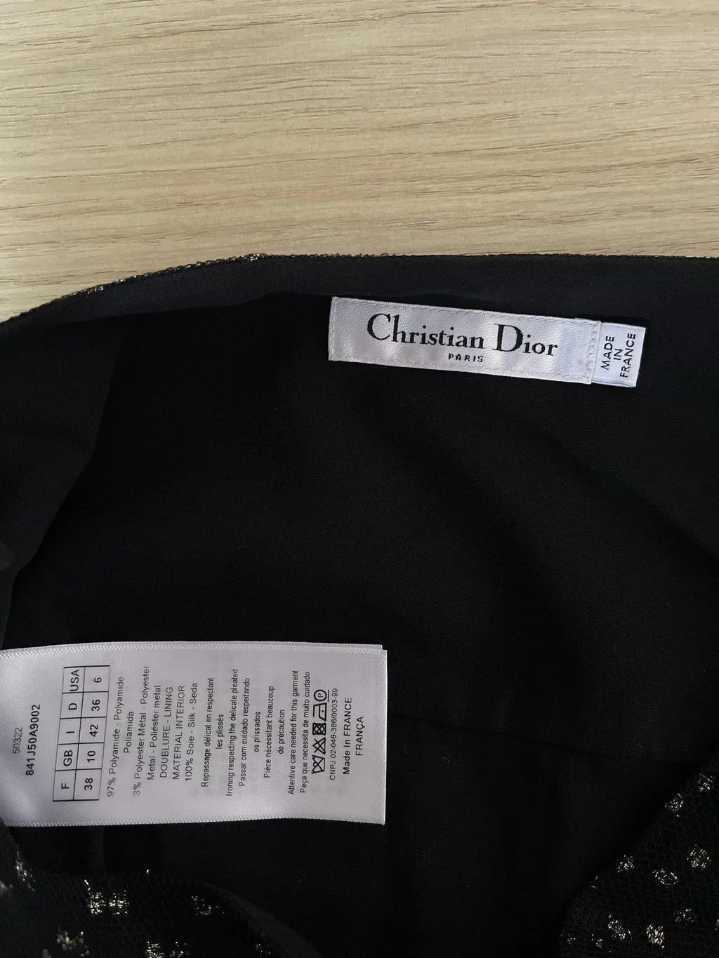 Dior Black Polyester Skirt Black Polyester Very good - Inside View