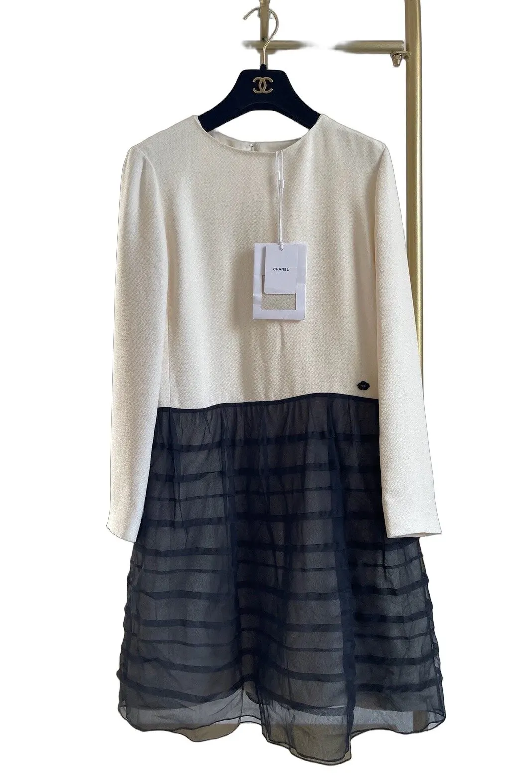 Chanel Wool Dress MultiColor Wool Never worn, with tag - Front View