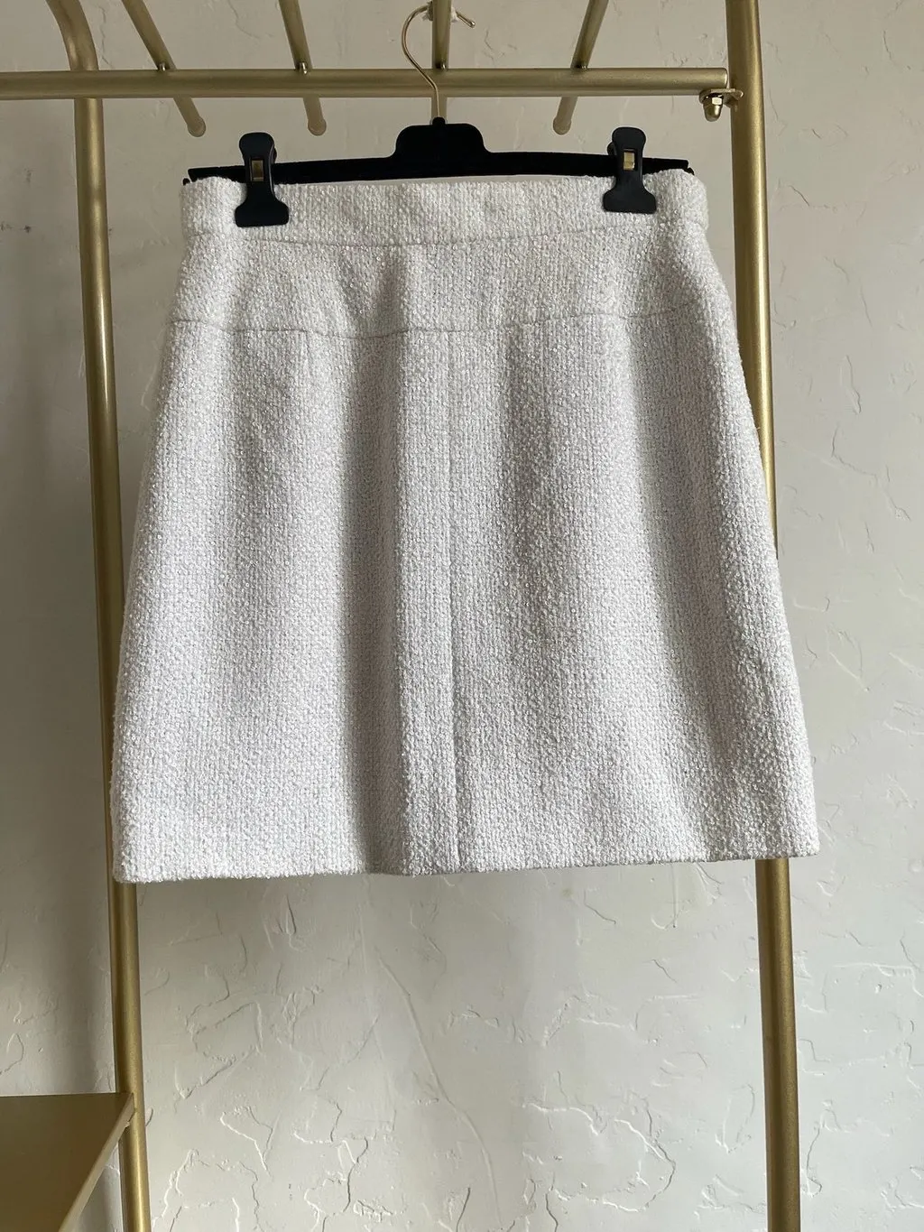 Chanel 20C White Embellished Skirt White Very good - Back View