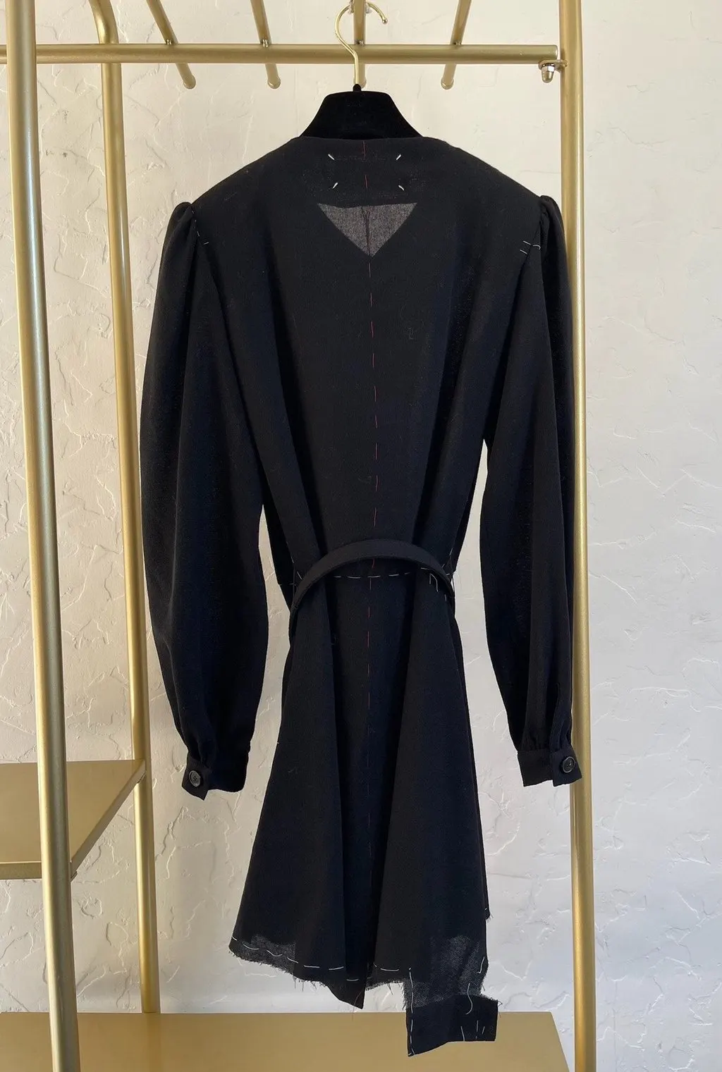 Maison Margiela Black Wool Dress Black Wool Very good - Back View