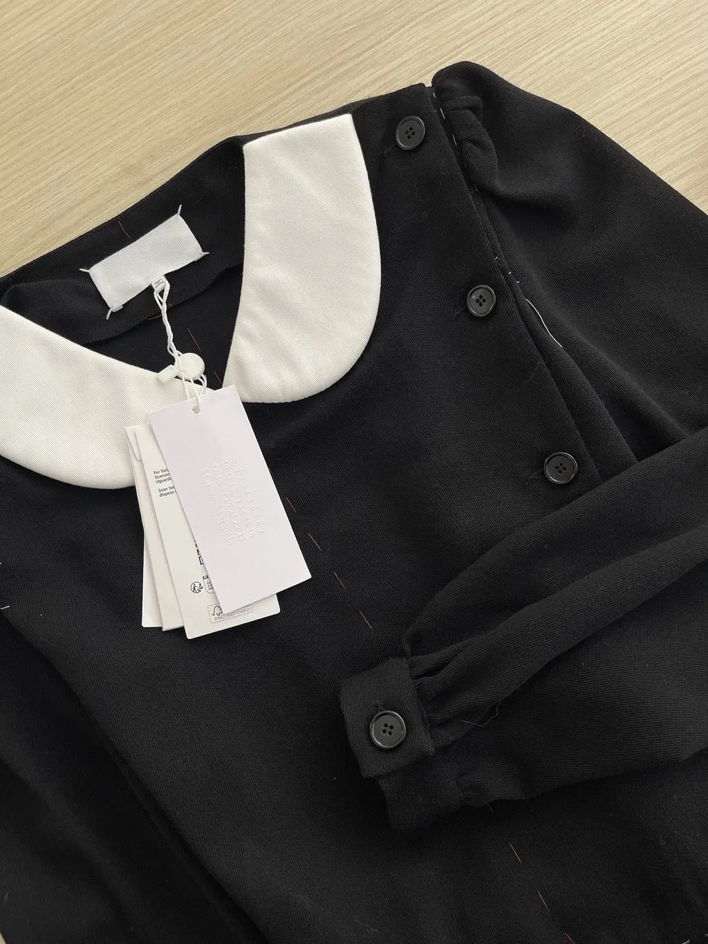 Maison Margiela Black Wool Dress Black Wool Very good - Model View