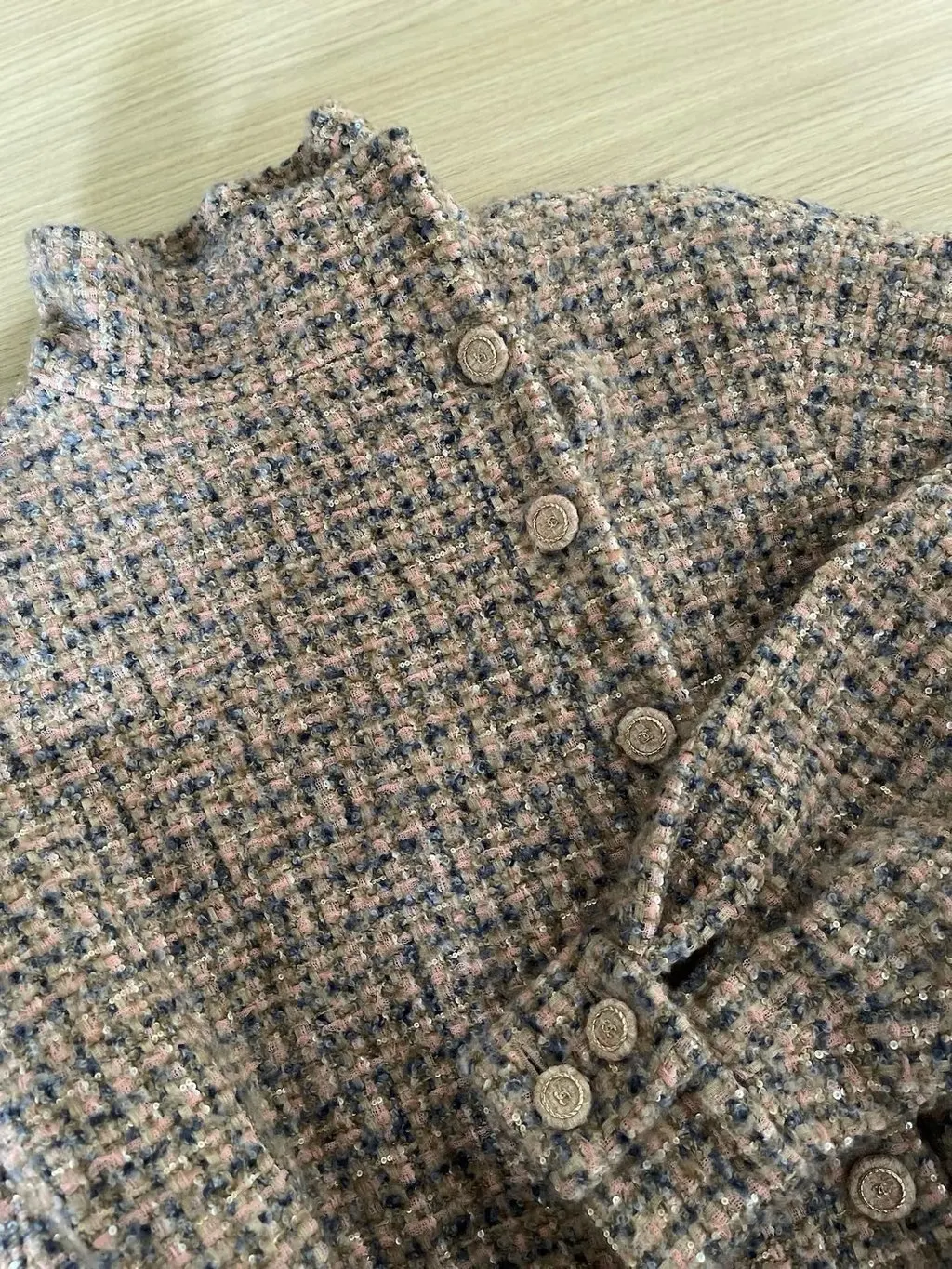 Chanel 24K Tweed Jacket MultiColor Tweed Very good - Model View